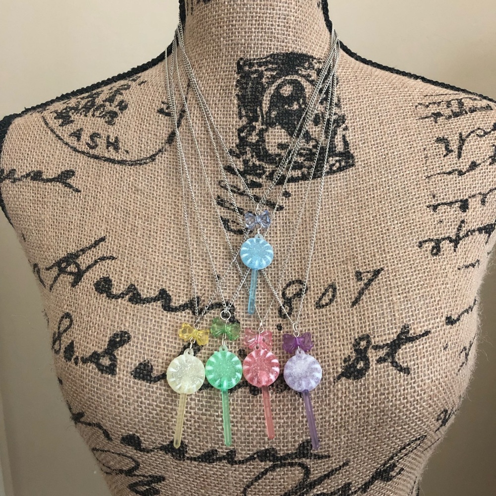 Candy Lollipop Fairy Kei Necklace, Choose 1! - Picture 4 of 4